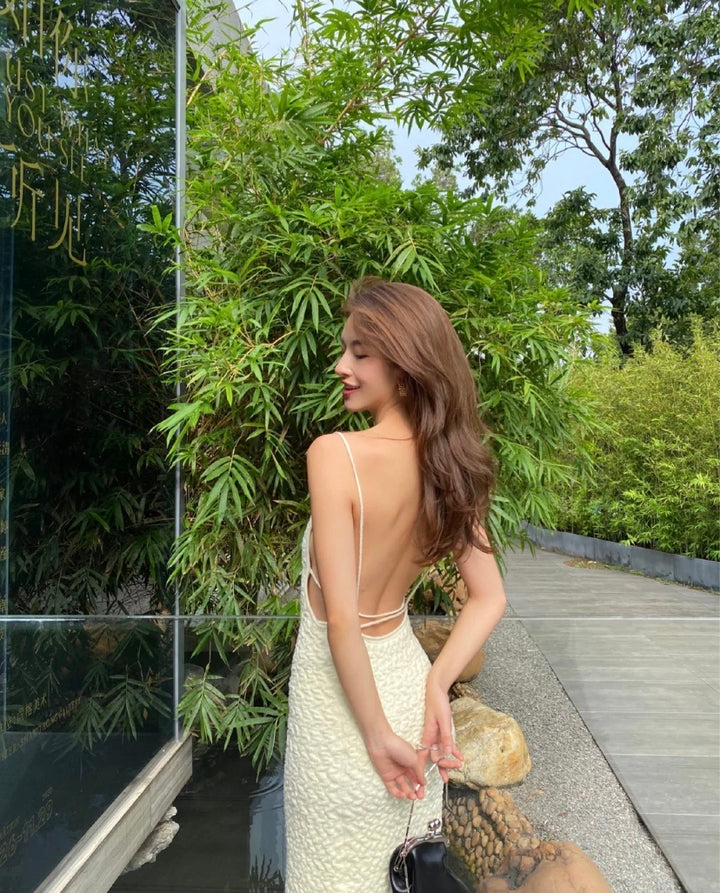 Plush French Style Long Dress