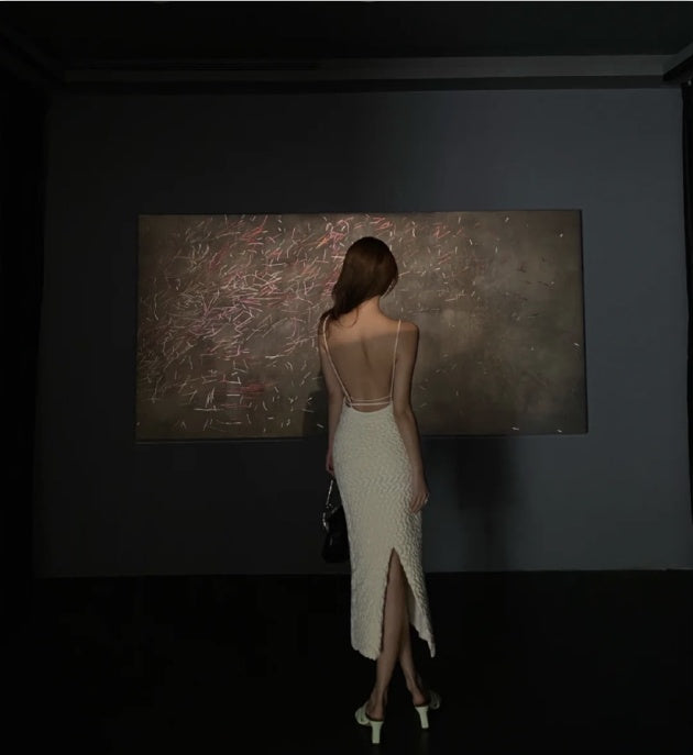 Plush French Style Long Dress