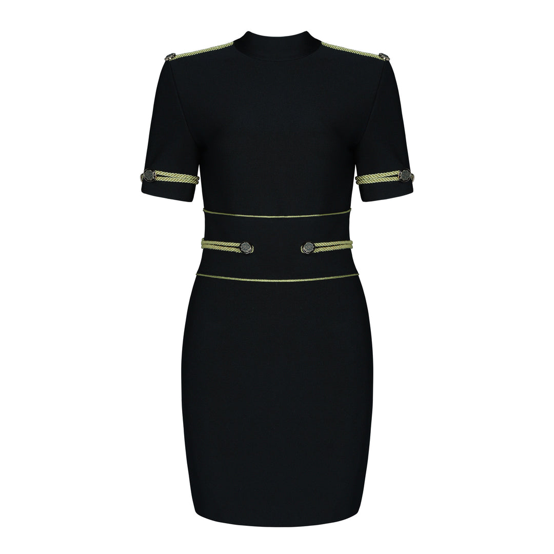 Evening Aiguillette Styled Bandage Party Dress