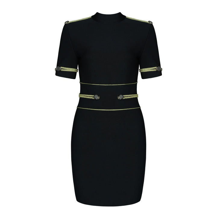 Evening Aiguillette Styled Bandage Party Dress