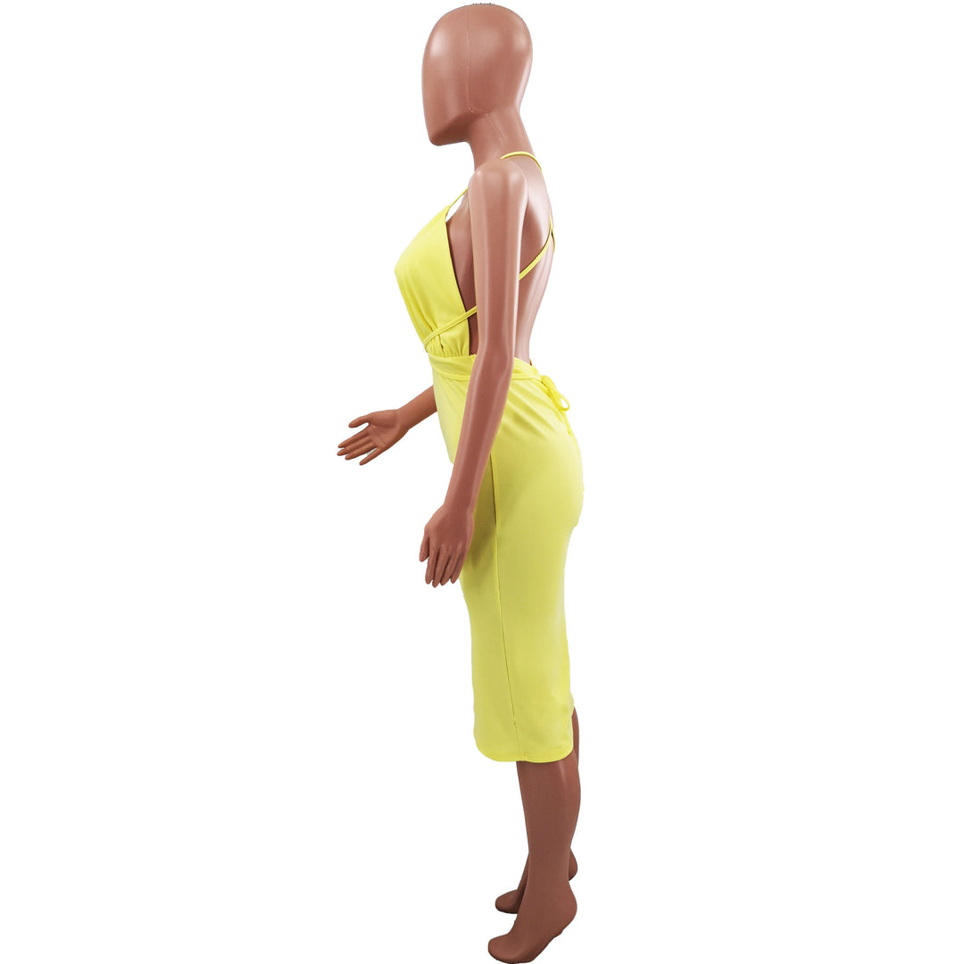 Maxi Bodycon V-Neck Casual Evening Dress