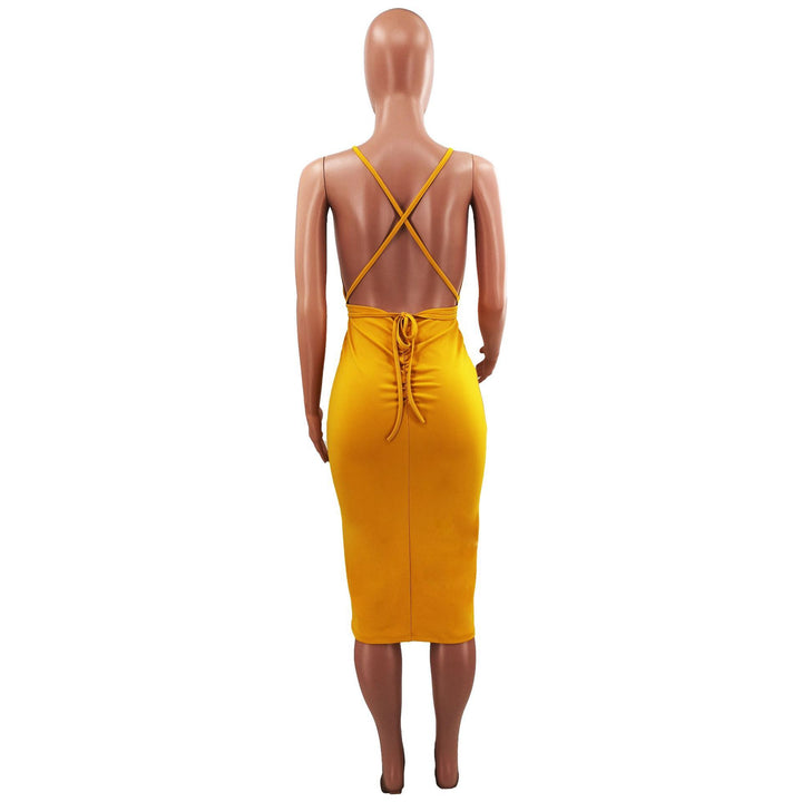 Maxi Bodycon V-Neck Casual Evening Dress