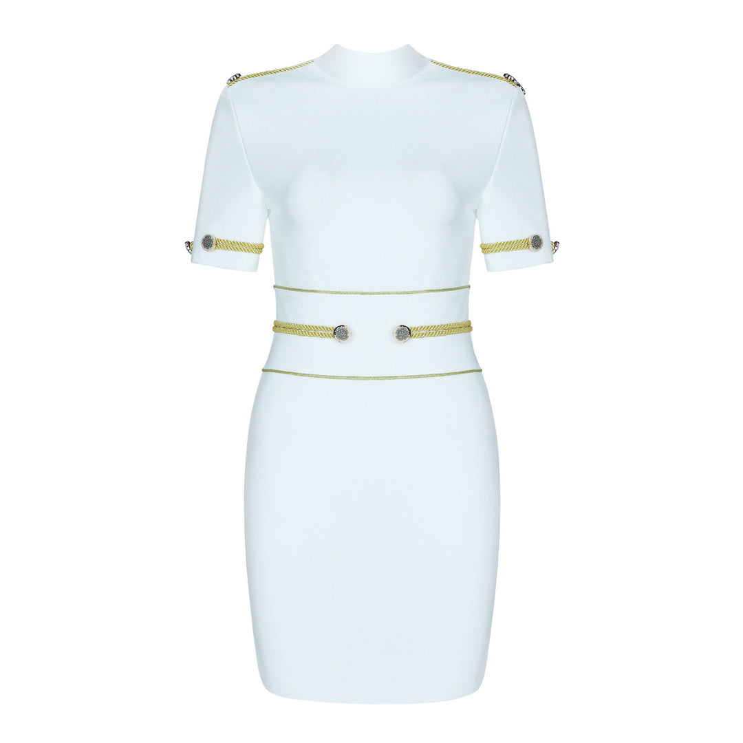 Evening Aiguillette Styled Bandage Party Dress