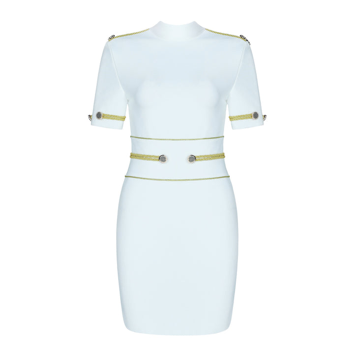 Evening Aiguillette Styled Bandage Party Dress