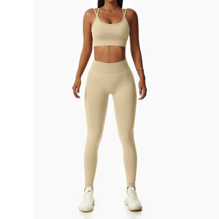 High Waist Yoga Hip Sports 2 Piece